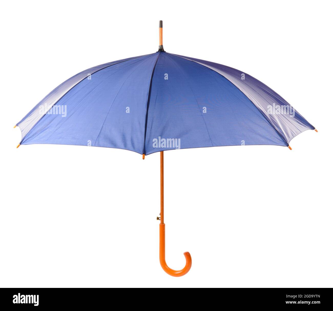 Blue Umbrella isolated on white Stock Photo Alamy