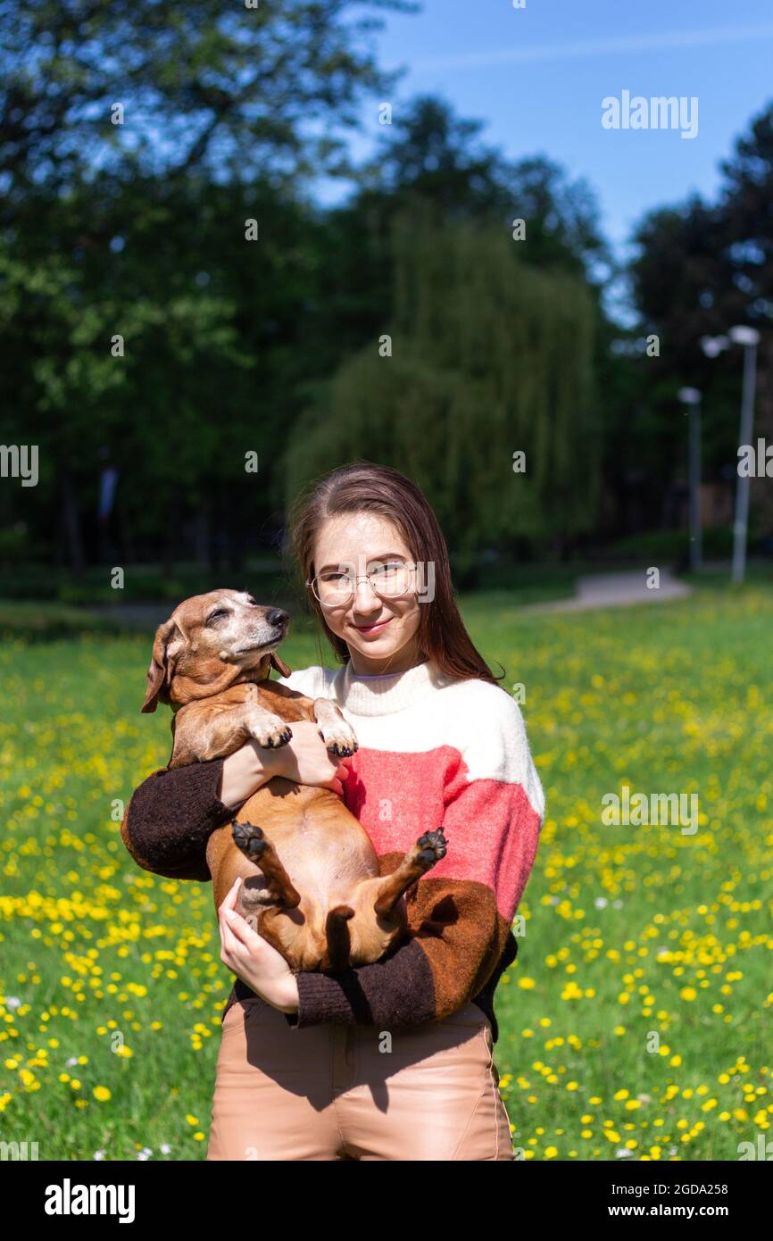 Lady Kissing Dog High Resolution Stock Photography and Images - Alamy