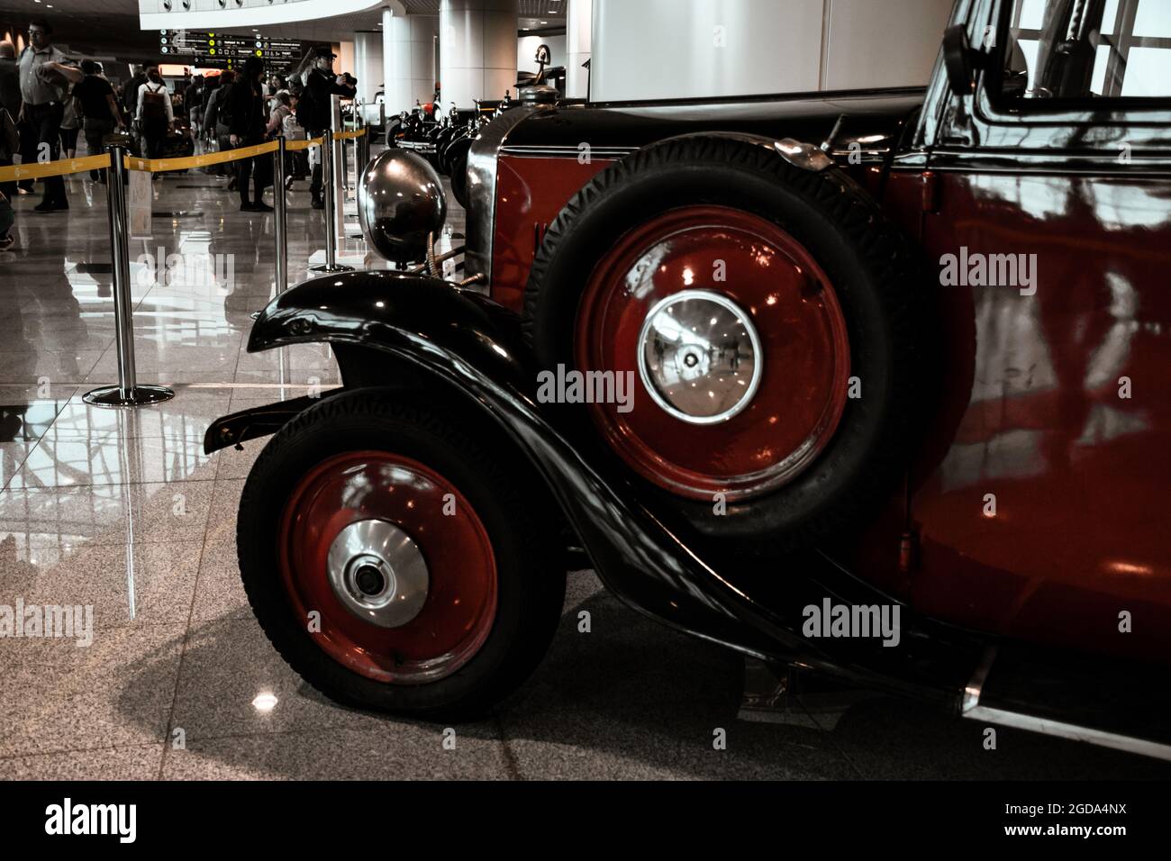 4 June 2019, Moscow, Russia: side view of german car Opel Model 1,2L 1933. Classical retro cars of 1930s. Stock Photo
