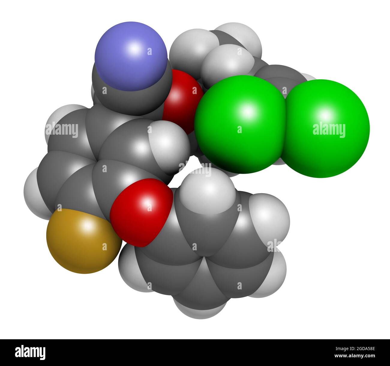 Cyfluthrin insecticide molecule. 3D rendering Stock Photo - Alamy