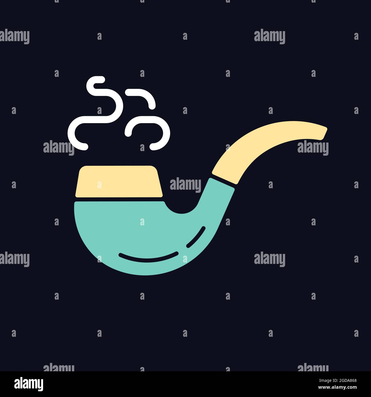 Wooden pipe smoking icon cartoon Stock Vector Images - Alamy