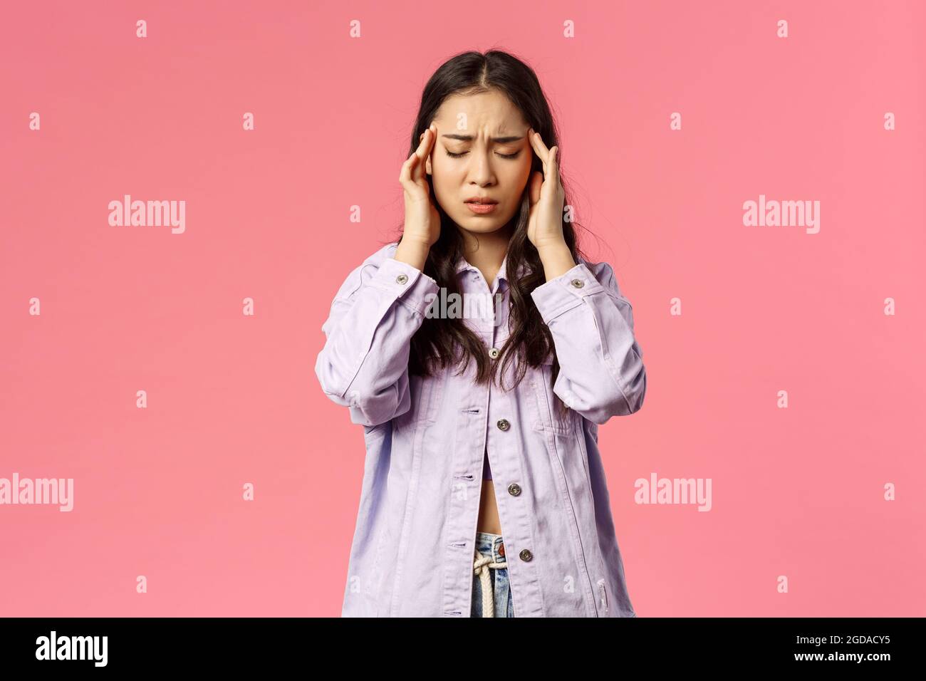 Health, people and lifestyle concept. Girl having troubles, feeling