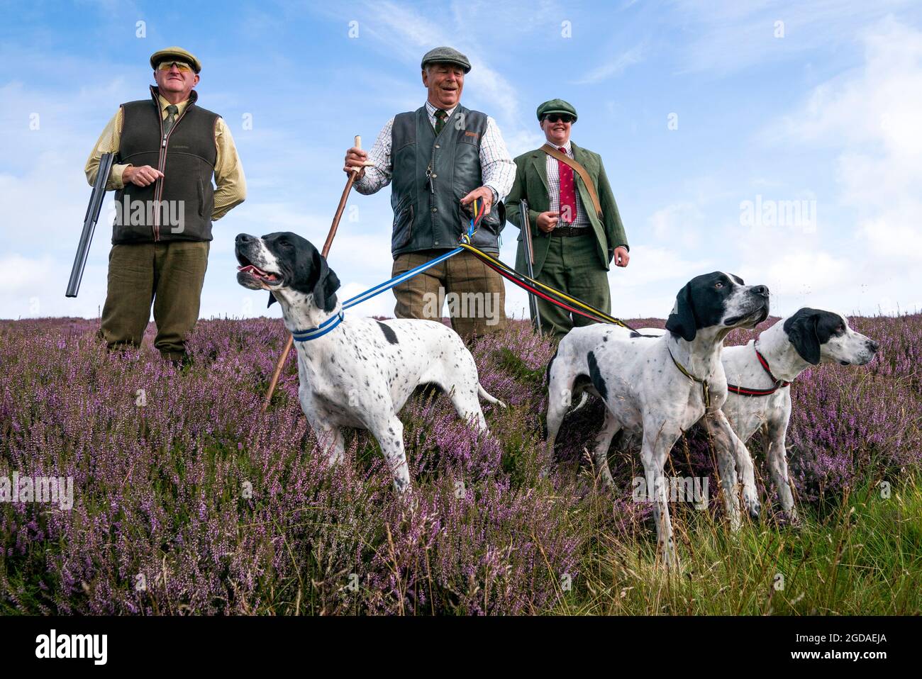 Shooting party (from left) Mark Ewart, Peter O' Driscoll and Pam Butler
