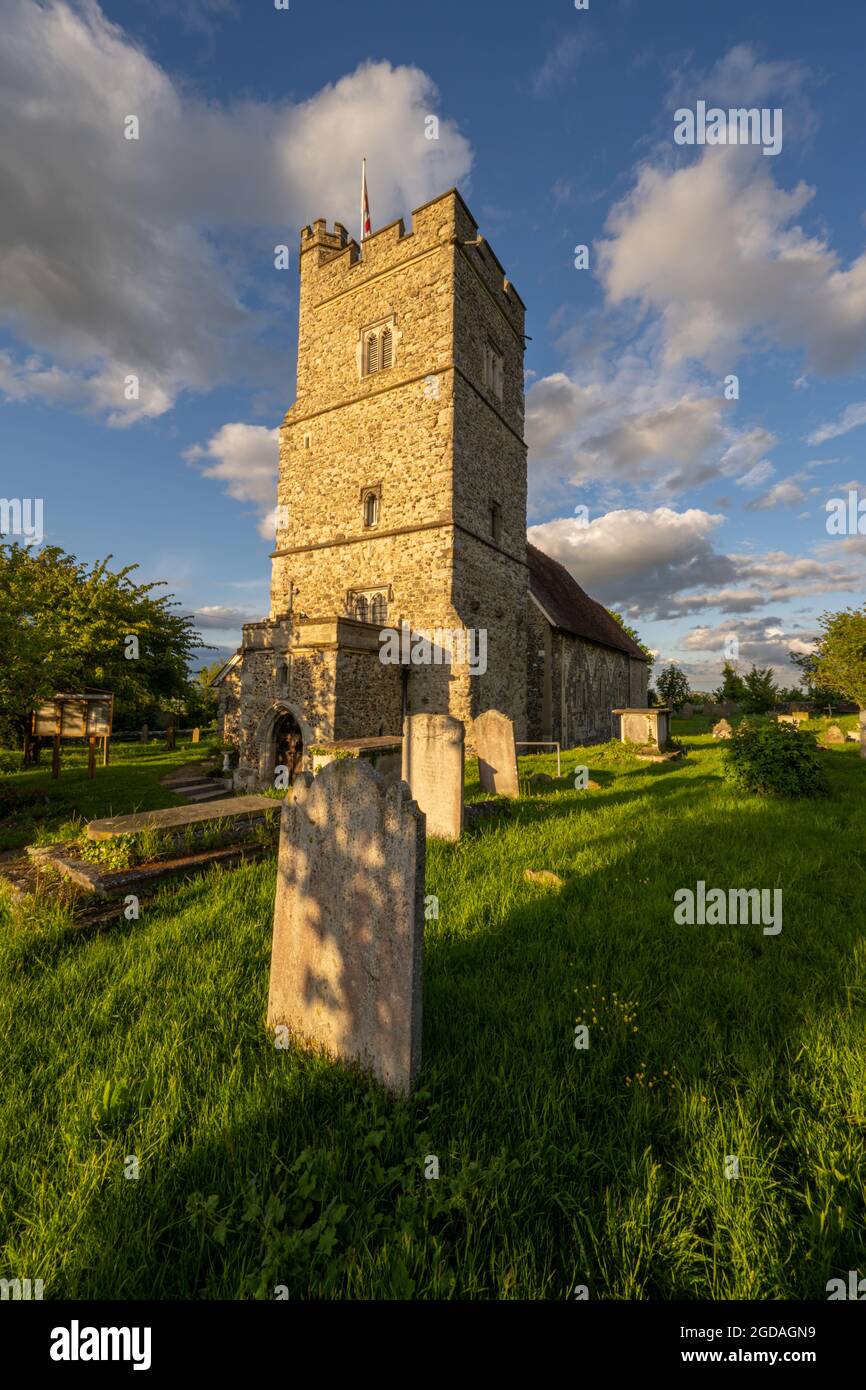 Saint Mary's church Chalk, near Gravesend, Kent. Taken at Sunset Stock  Photo - Alamy