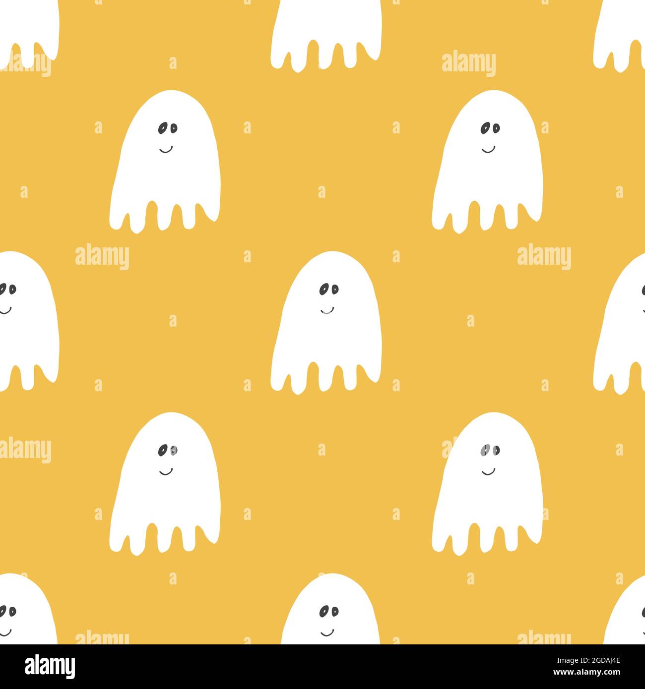 Cute ghost seamless pattern design. Halloween holiday, cartoon ...