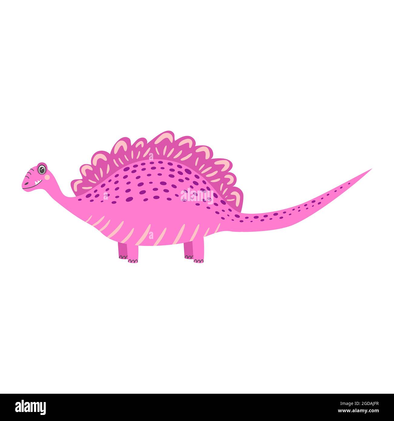 Cute colorful dinosaurs isolated on white background Stock Vector Image ...