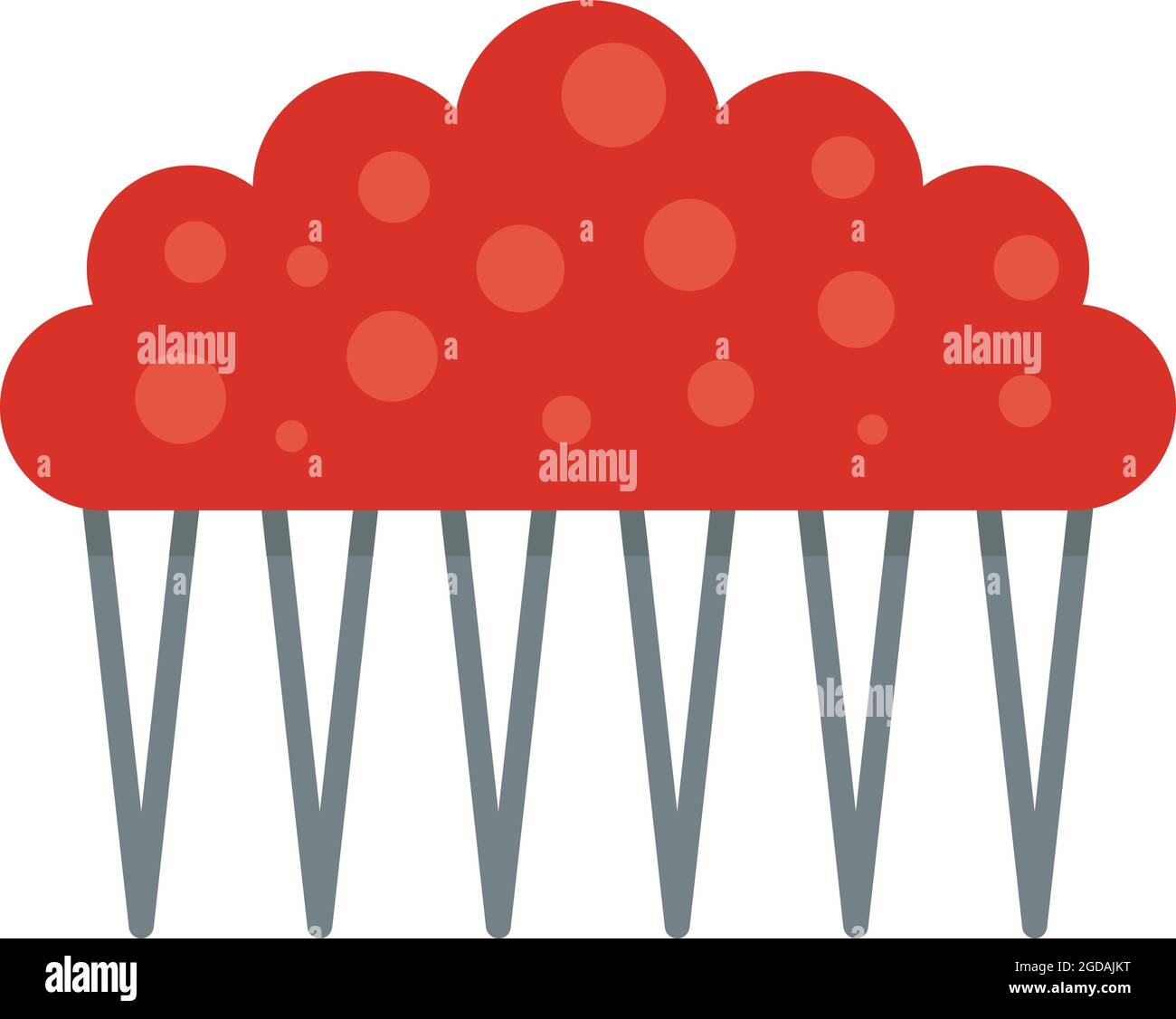 Comb barrette icon flat isolated vector Stock Vector