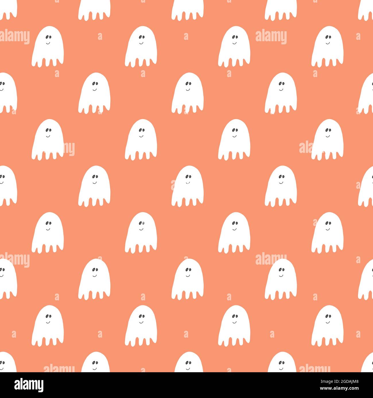 Cute ghost seamless pattern design. Halloween holiday, cartoon ...