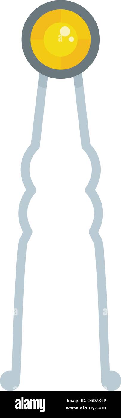 Clamp barrette icon flat isolated vector Stock Vector