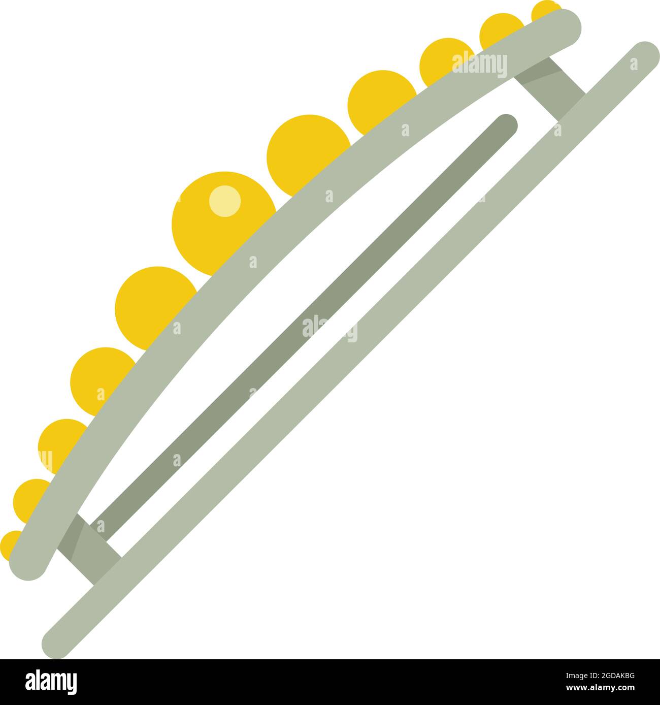 Girl barrette icon flat isolated vector Stock Vector