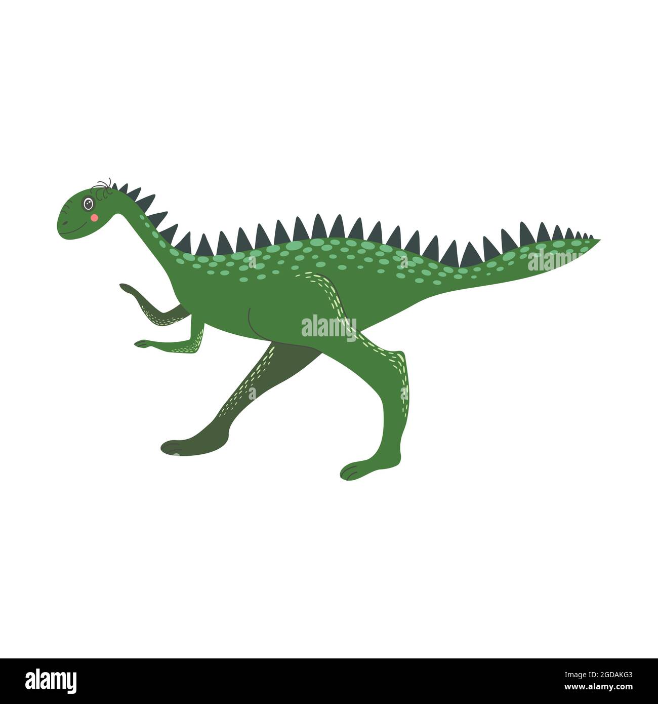 Cute colorful dinosaurs isolated on white background Stock Vector Image ...