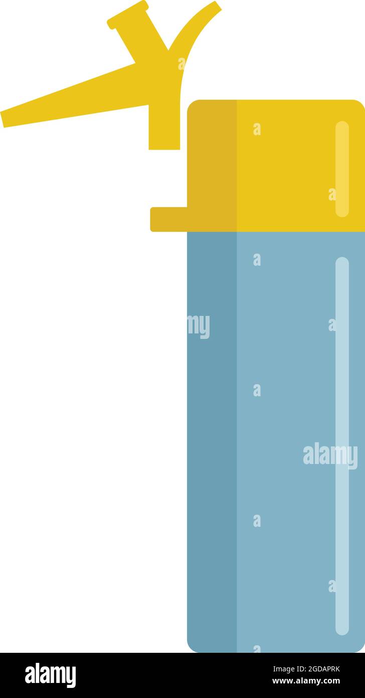 Carpenter polyurethane foam icon flat isolated vector Stock Vector