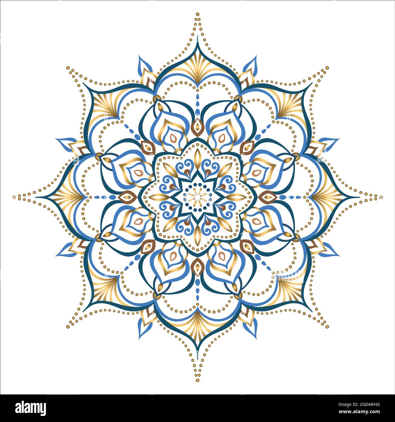 Mandala Vector Design Element. Round ornament decoration. Stock Vector