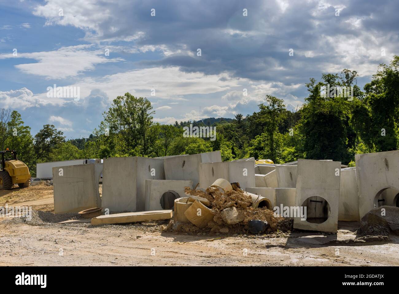 Assembling drainage system, rectangular drainage pipes holes on the ...