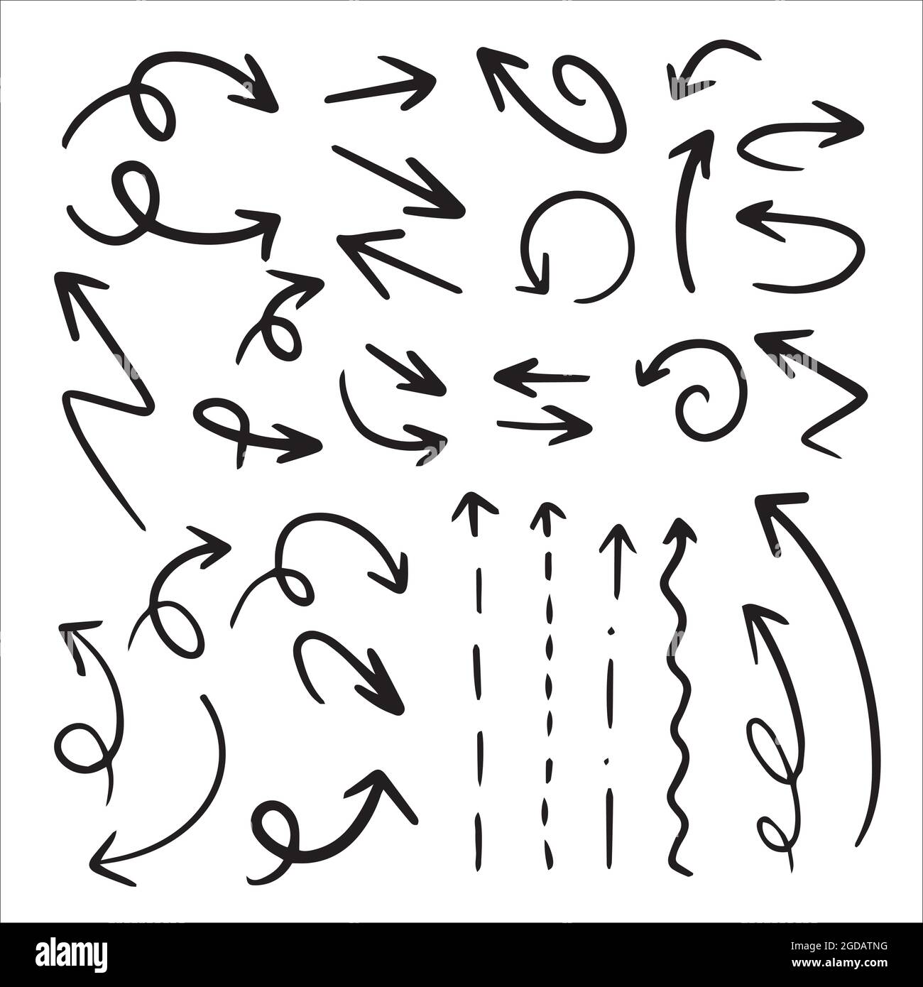 vector set of hand drawn arrows Stock Vector Image & Art - Alamy