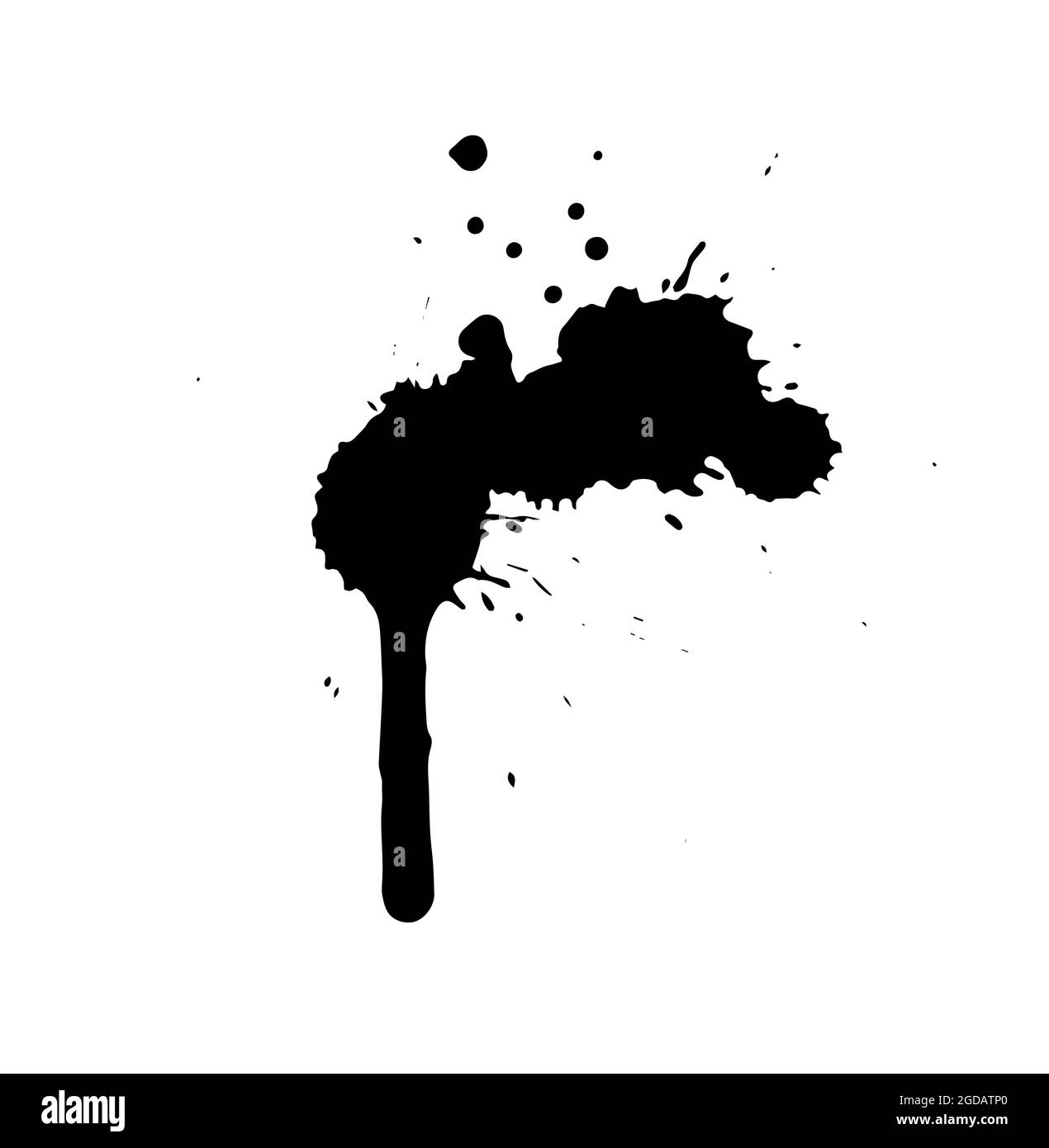 Paint stains black blotch background. Grunge Design Element. Brush ...