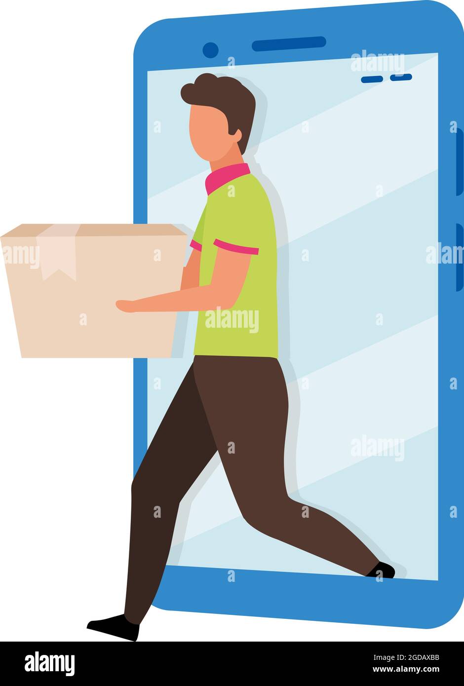 Ordering delivery online flat concept vector illustration Stock Vector ...