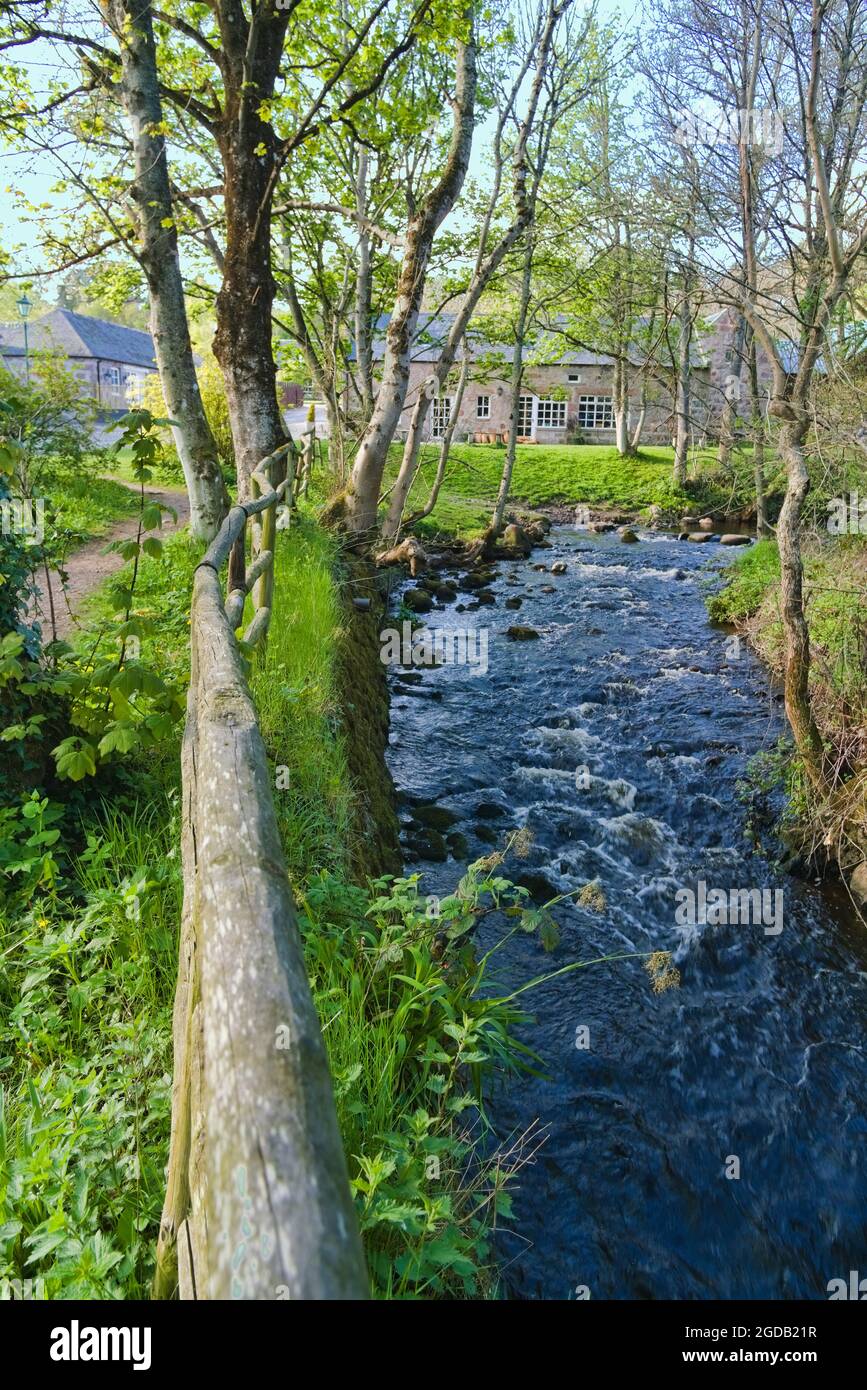 Milton of Crathes shopping art outlet and Station, Royal Deeside Railway, Banchory,  Aberdeenshire, Highland Region, Scotland UK Stock Photo