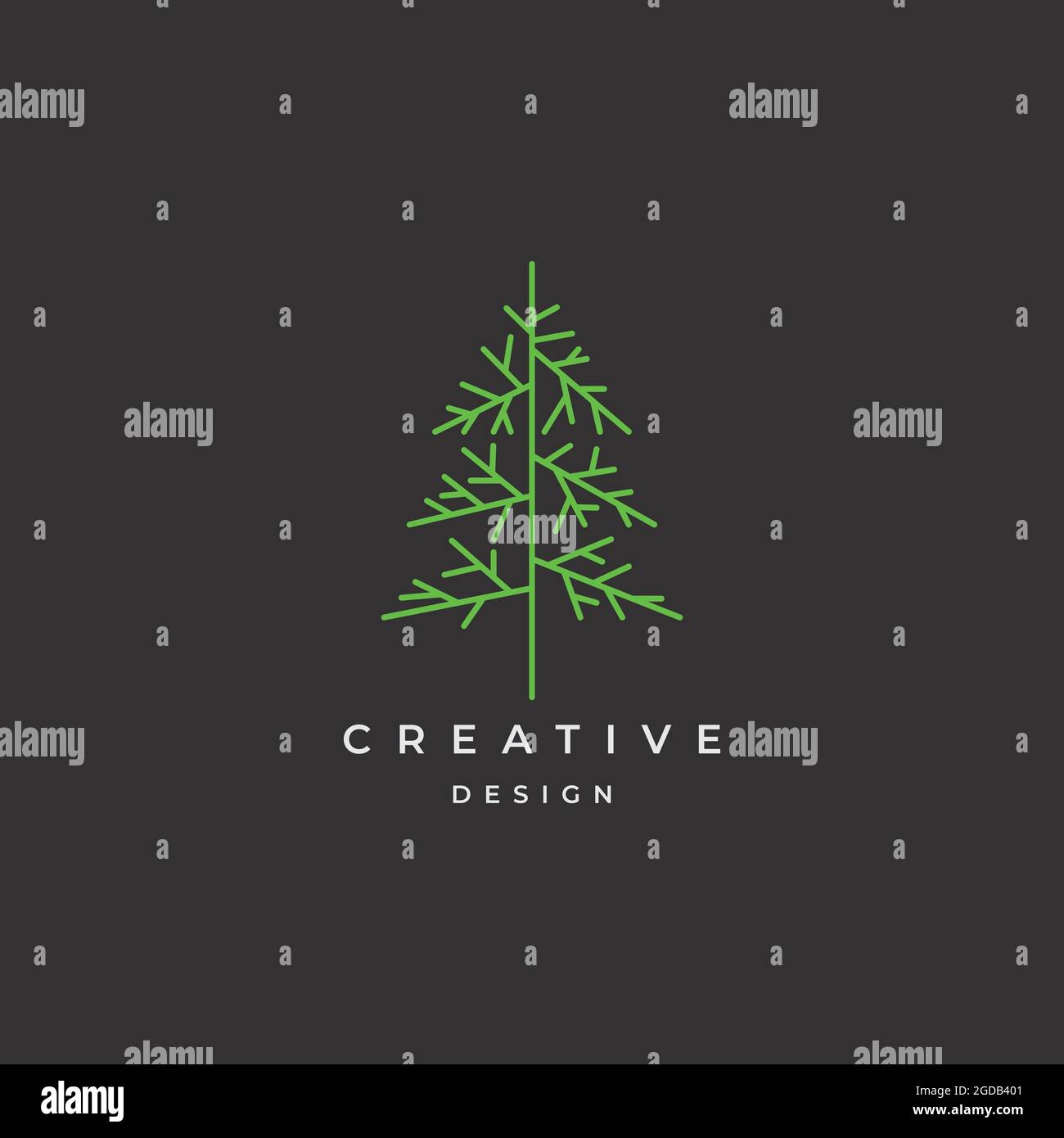 Tree logo design symbol inspiration vector template Stock Vector Image ...