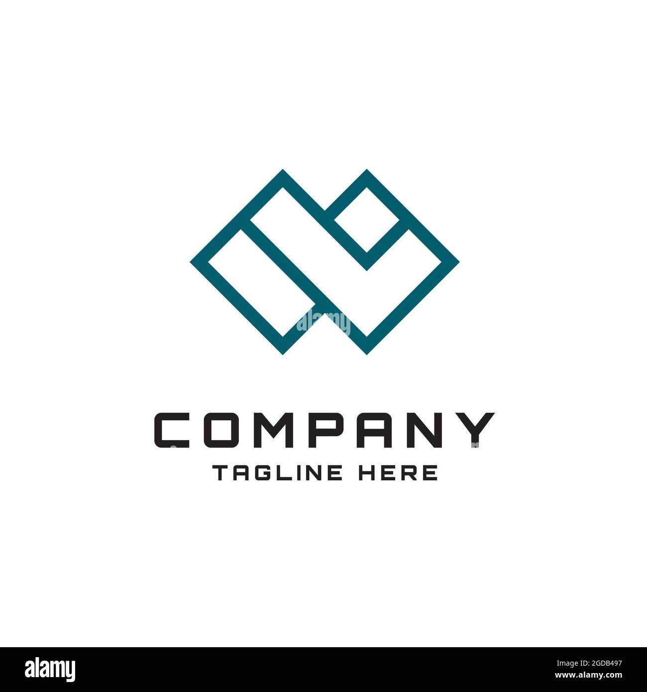 Abstract logo design letter w vector template Stock Vector