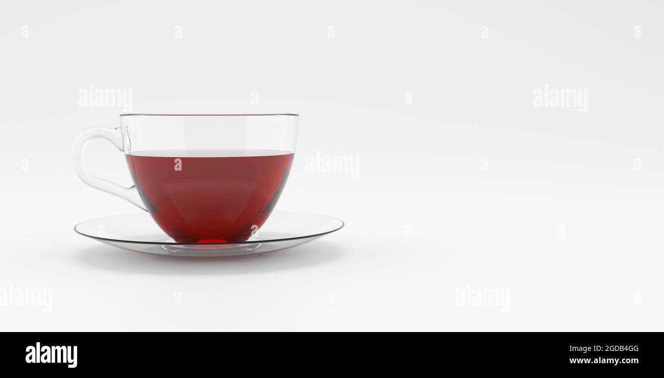 Cup of tea isolated on white background.3d illustration. High quality 3d illustration Stock Photo