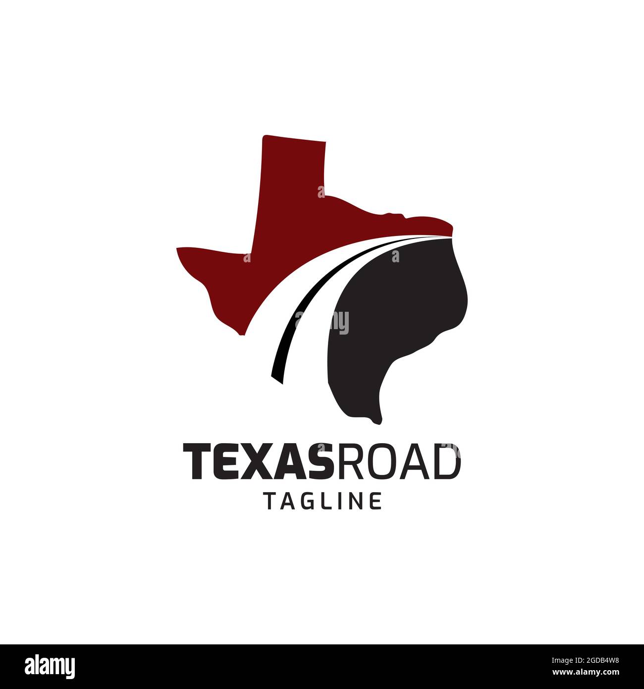 Texas road logo design illustration vector template Stock Vector