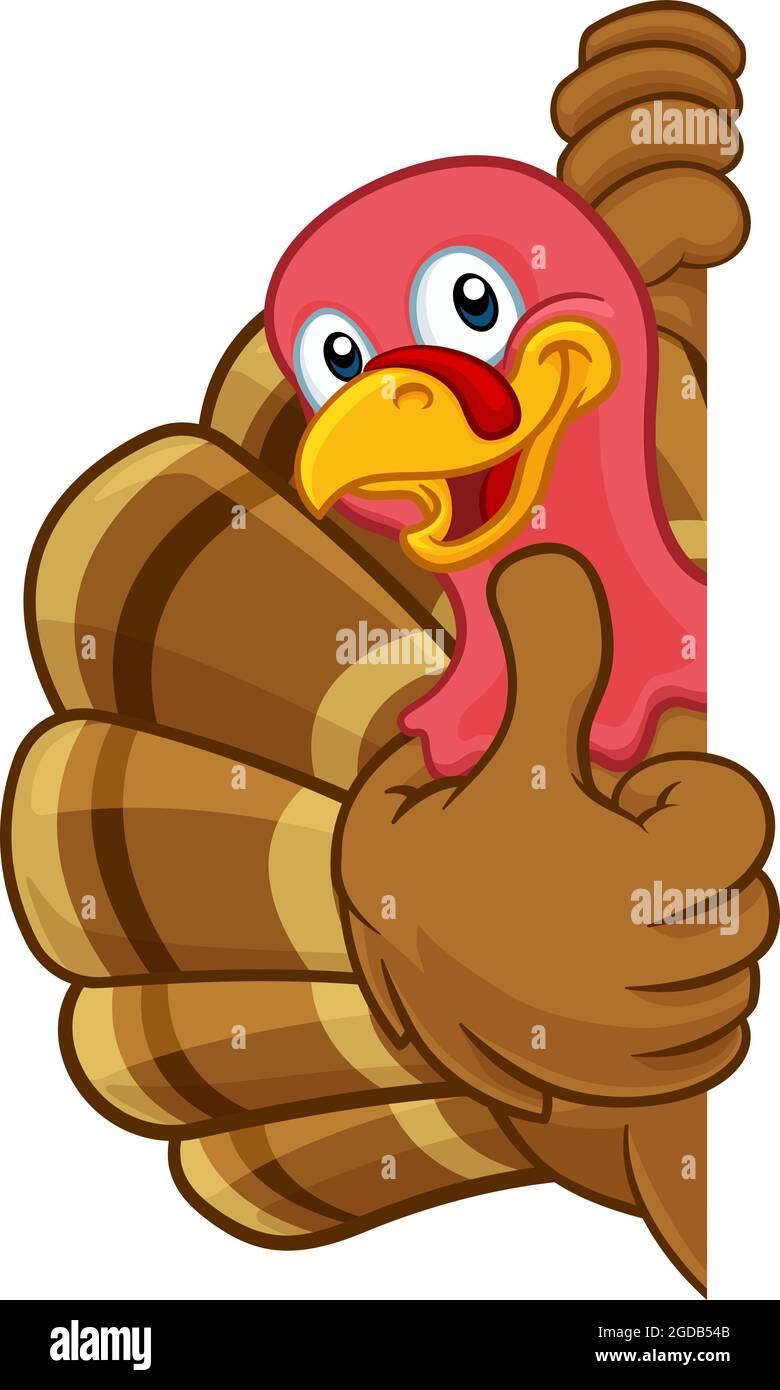 Turkey Thanksgiving or Christmas Cartoon Character Stock Vector Image & Art  - Alamy