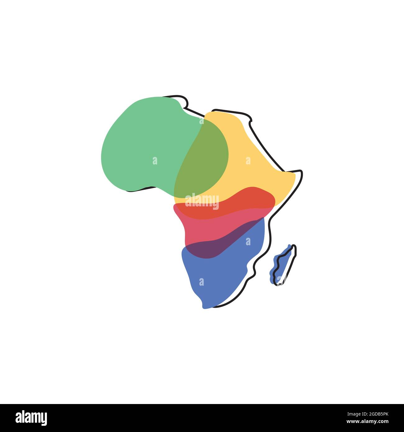 Africa map logo design illustration vector template Stock Vector