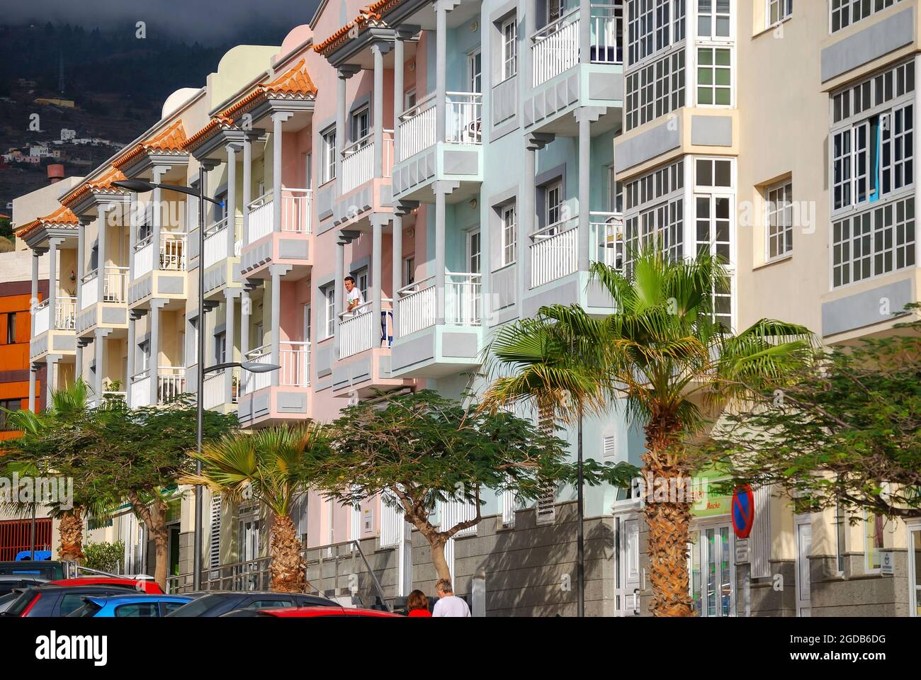 Modern apartments with balconies, Candelaria, Santa Cruz de Tenerife, Tenerife, Canary Islands