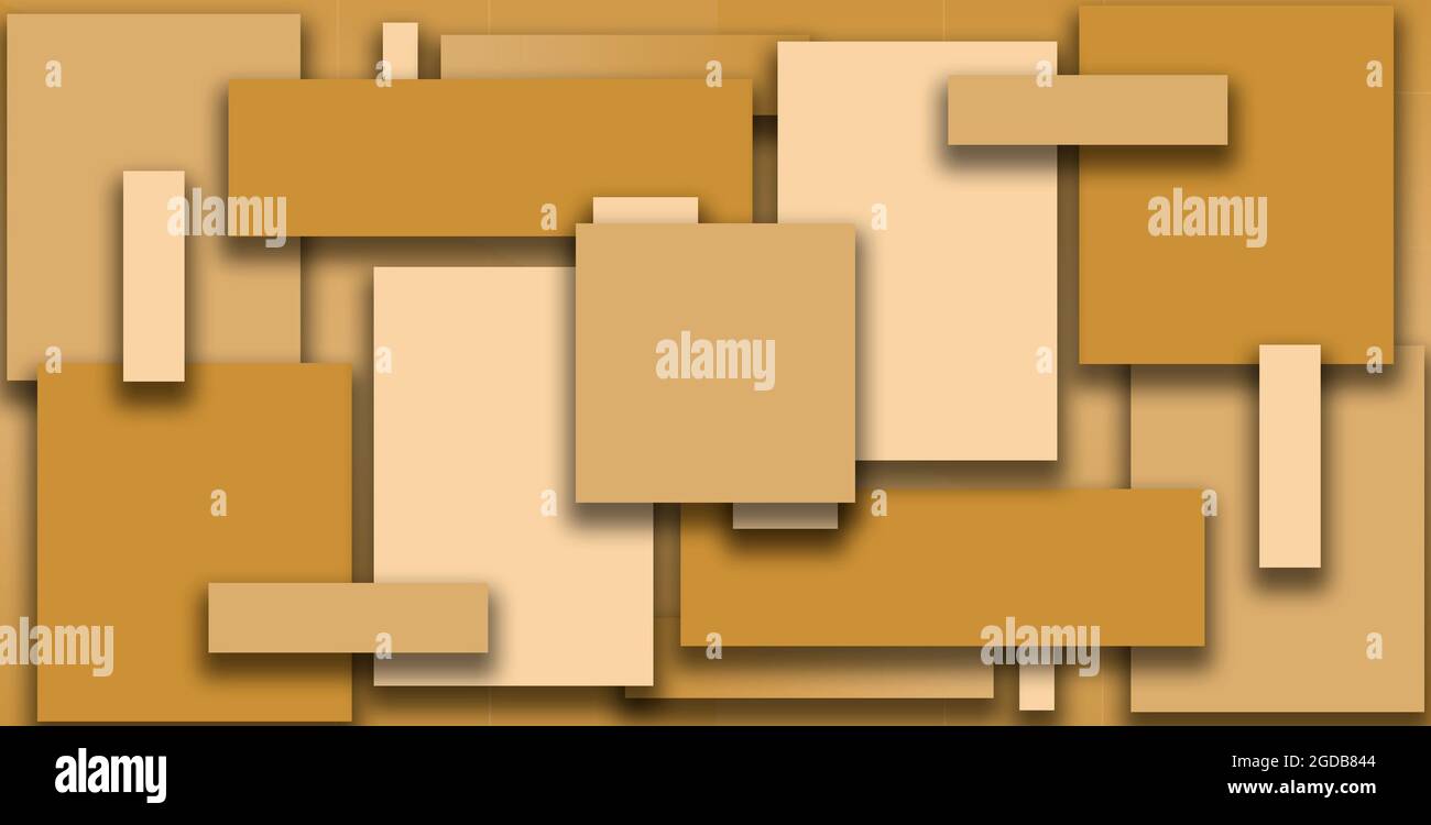 Illustration featuring a mixture of square and rectangular shape ...