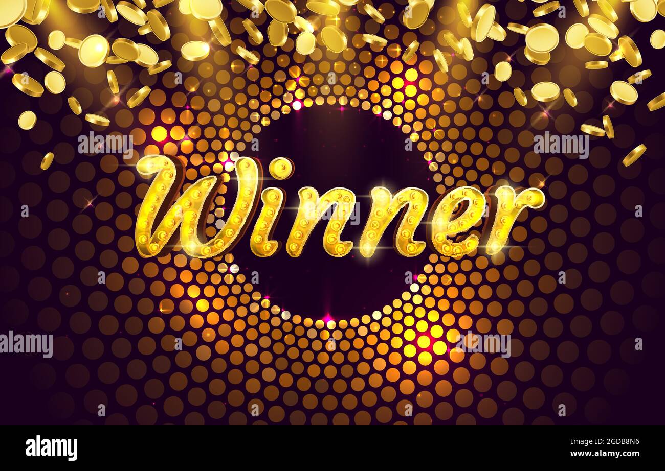 Cash Machine Winner Winner casino coin, cash machine play now. Vector illustration Stock ...