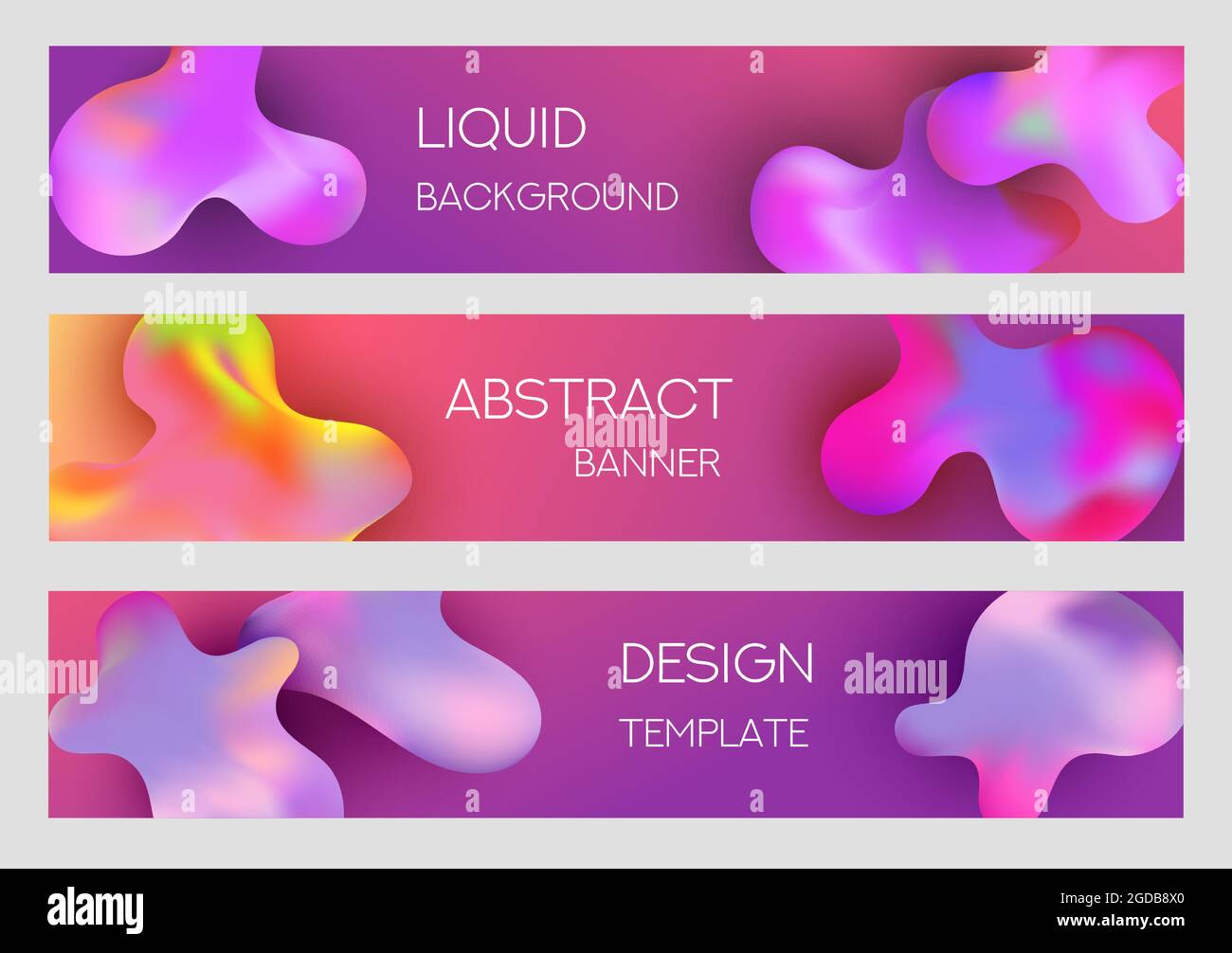 Liquid gradient shapes design template. Banner or brochure vector ...