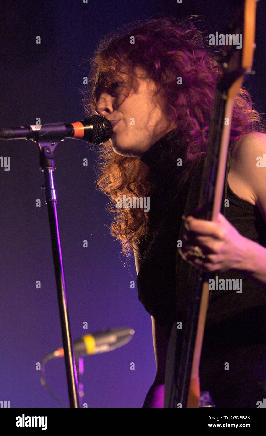Milan Italy 2004-01-25 : Live concert of  Melissa Auf der Maur at the C-Side Stock Photo