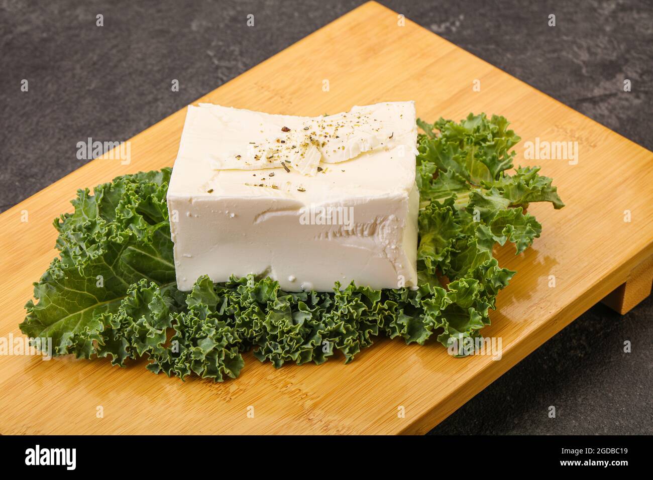 Traditional tasty Greek Feta soft cheese brick Stock Photo Alamy