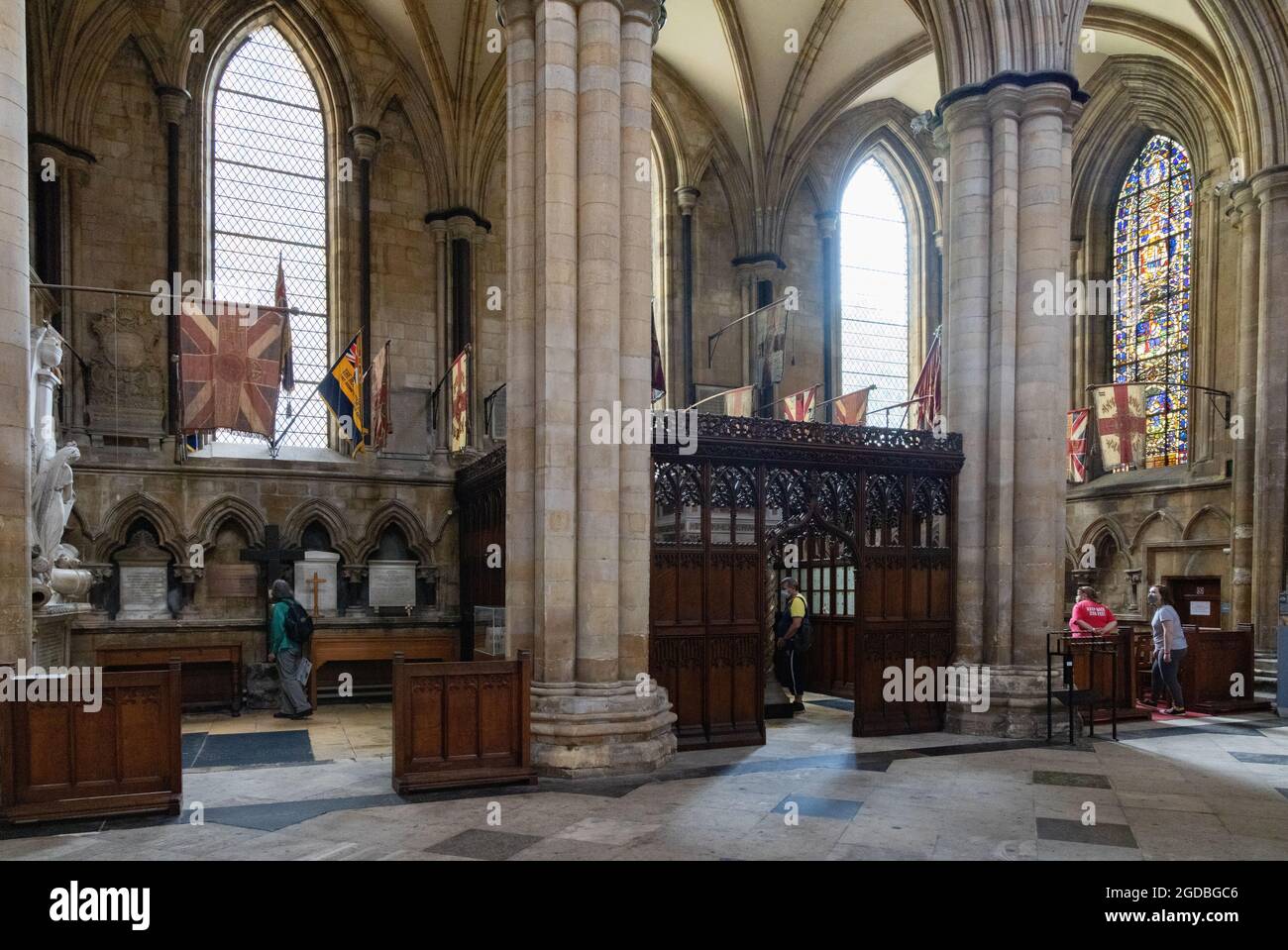 Military Chapels, Beverley Minster, three chapels to commemorate the soldiers who died in the two world wars, Beverley, Yorkshire UK Stock Photo