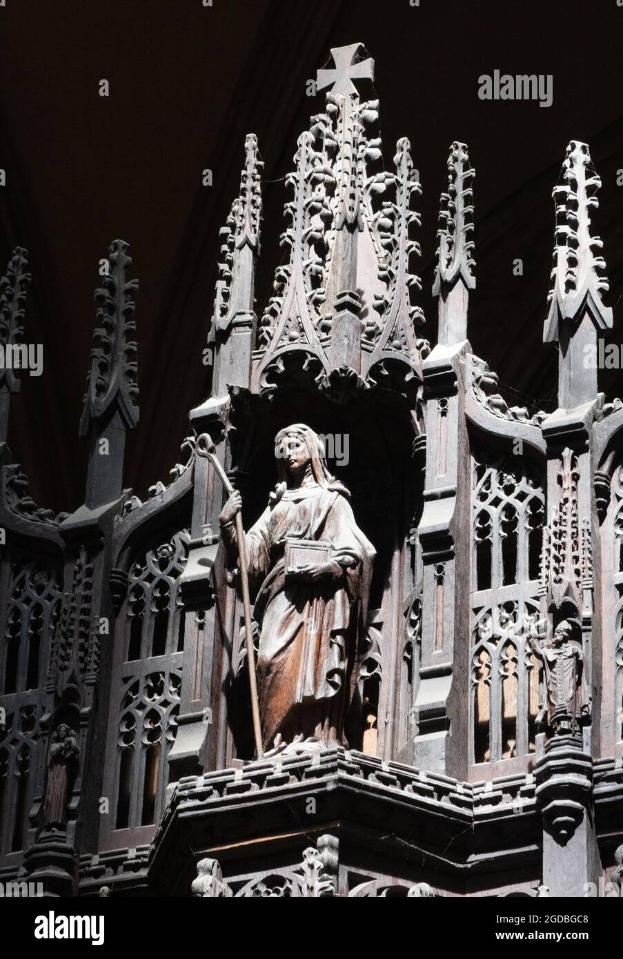 Medieval wood carving; Beverley Minster church, Beverley Yorkshire UK