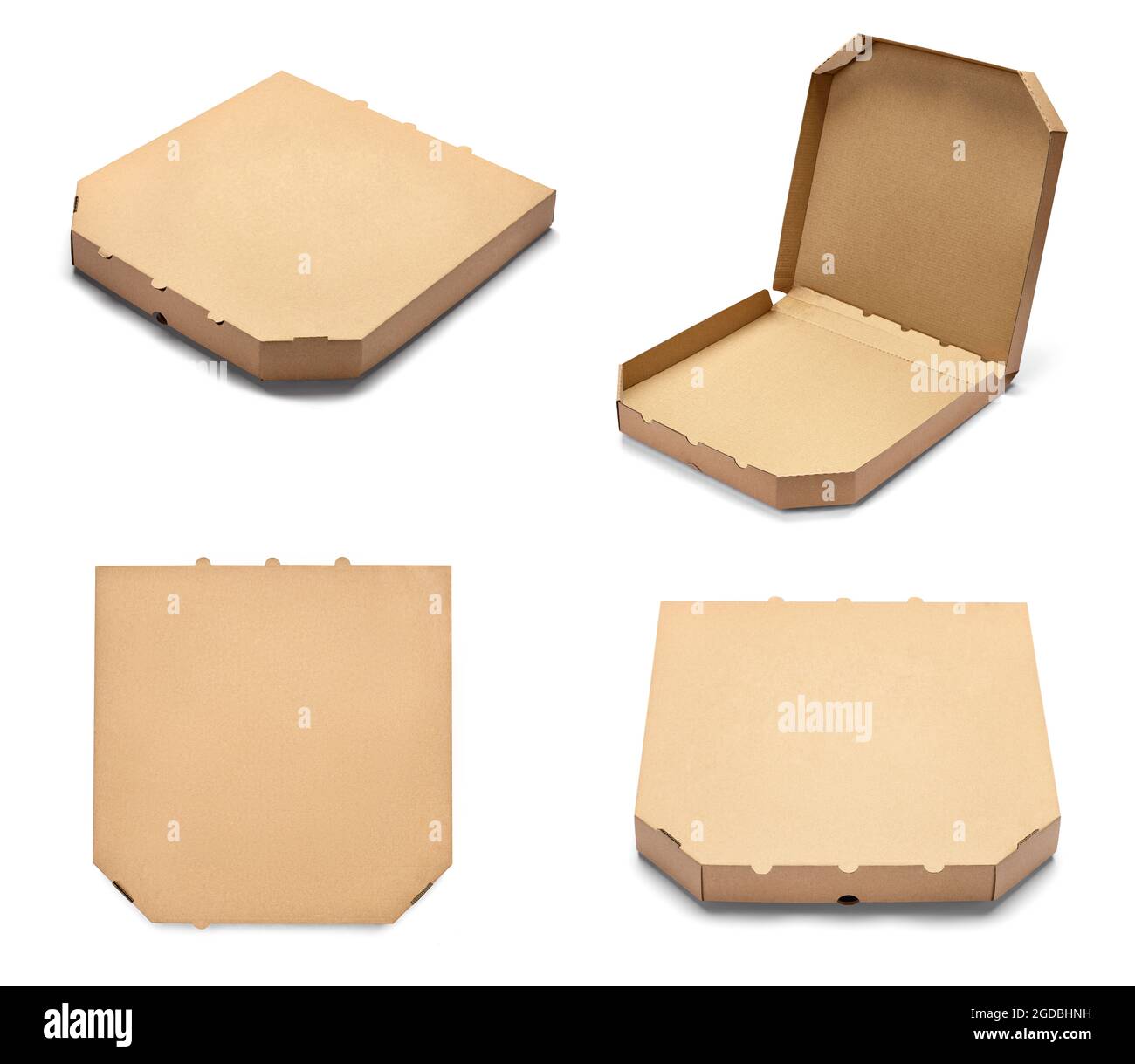 pizza box food cardboard delivery package Stock Photo