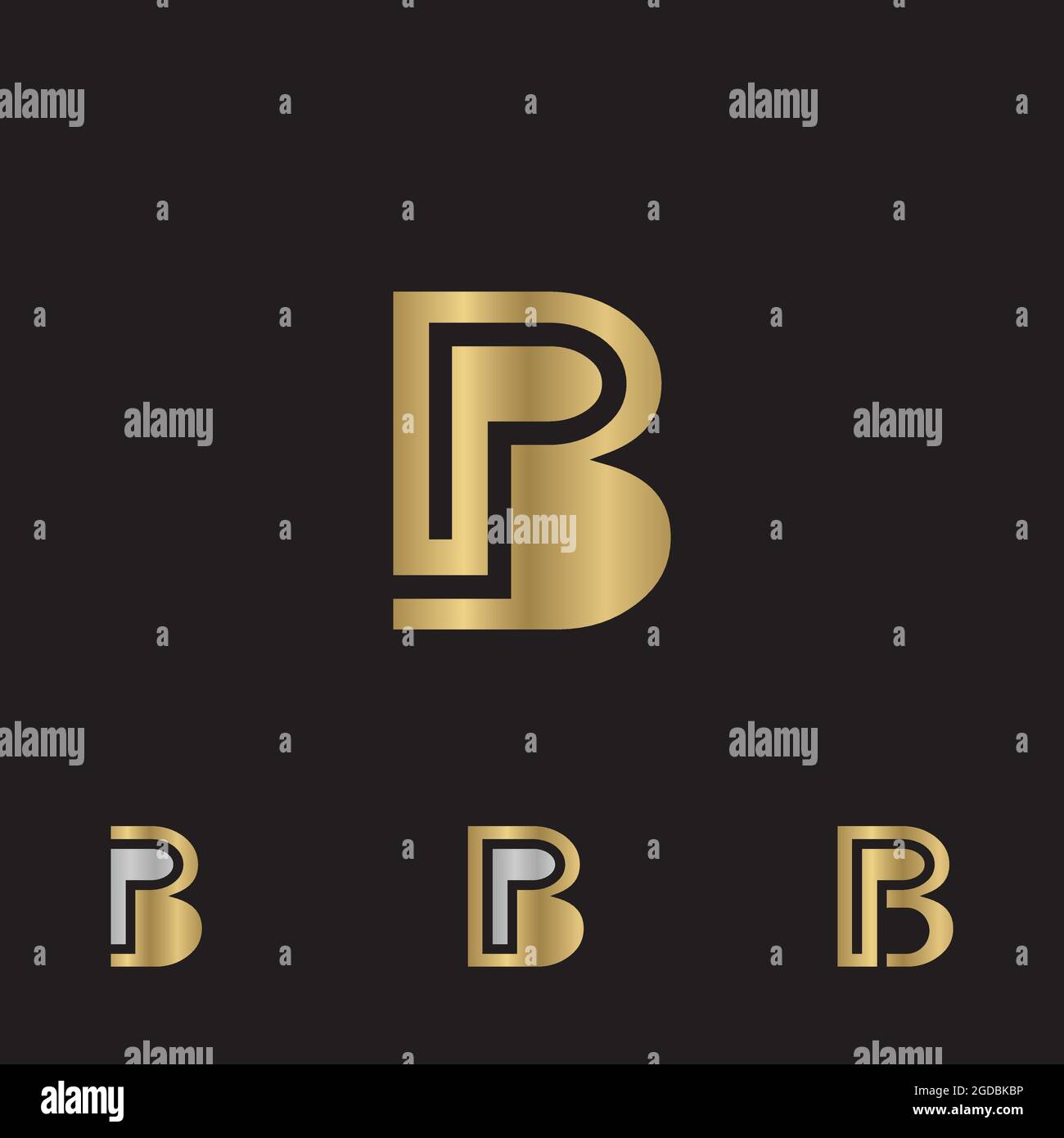 Alphabet Initials logo PB, BP, B and P Stock Vector Image & Art - Alamy