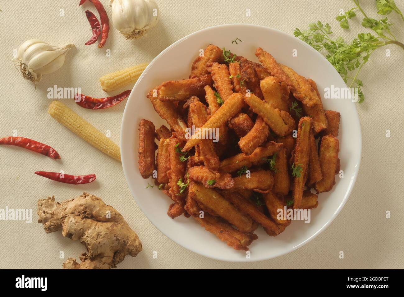 Baby corn fritters hires stock photography and images Alamy