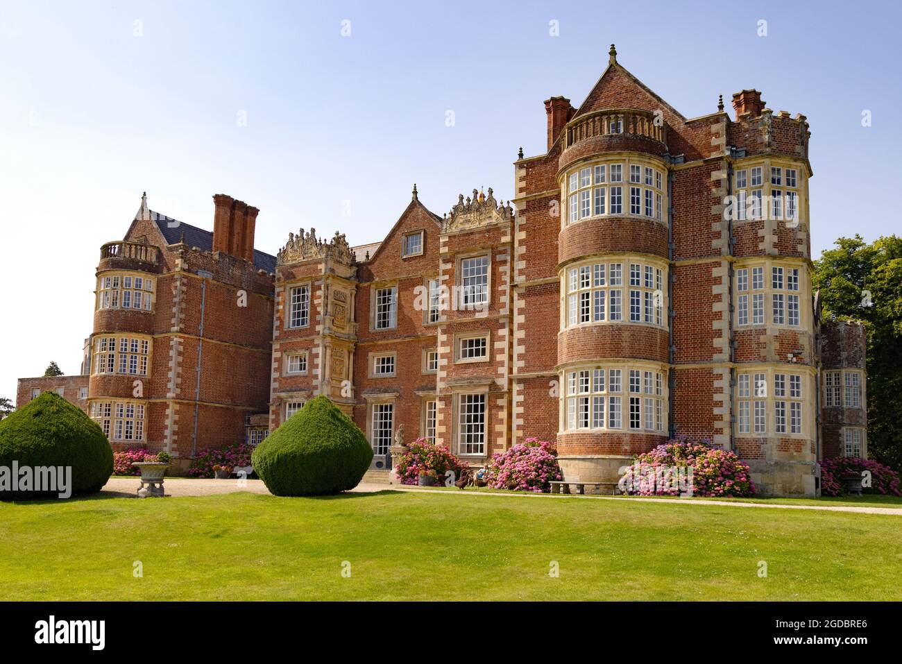 Burton Agnes Hall, a 17th century elizabethan manor house built in the 1600s, East Yorkshire England UK Stock Photo