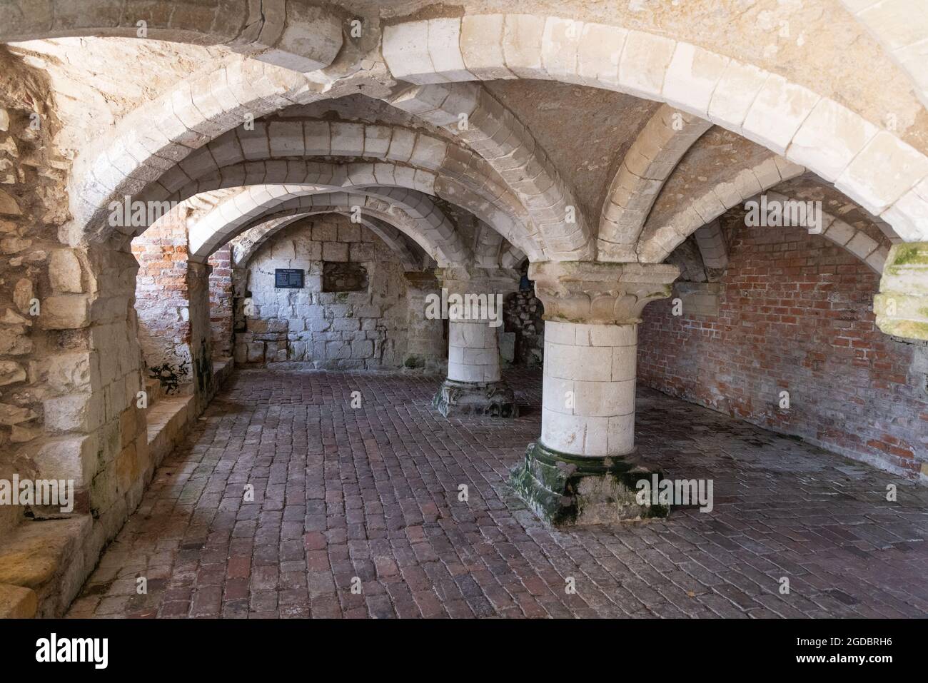 The undercroft, Burton Agnes Manor House, a 12th century medieval