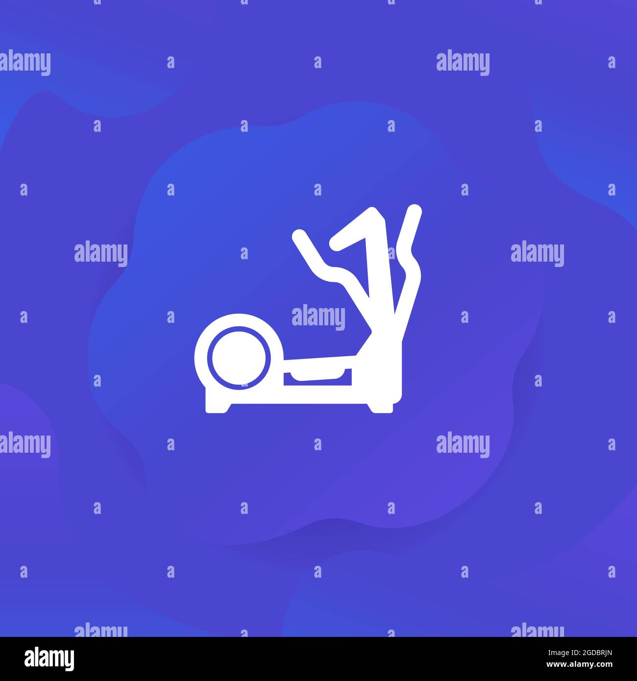 elliptical trainer icon for web Stock Vector