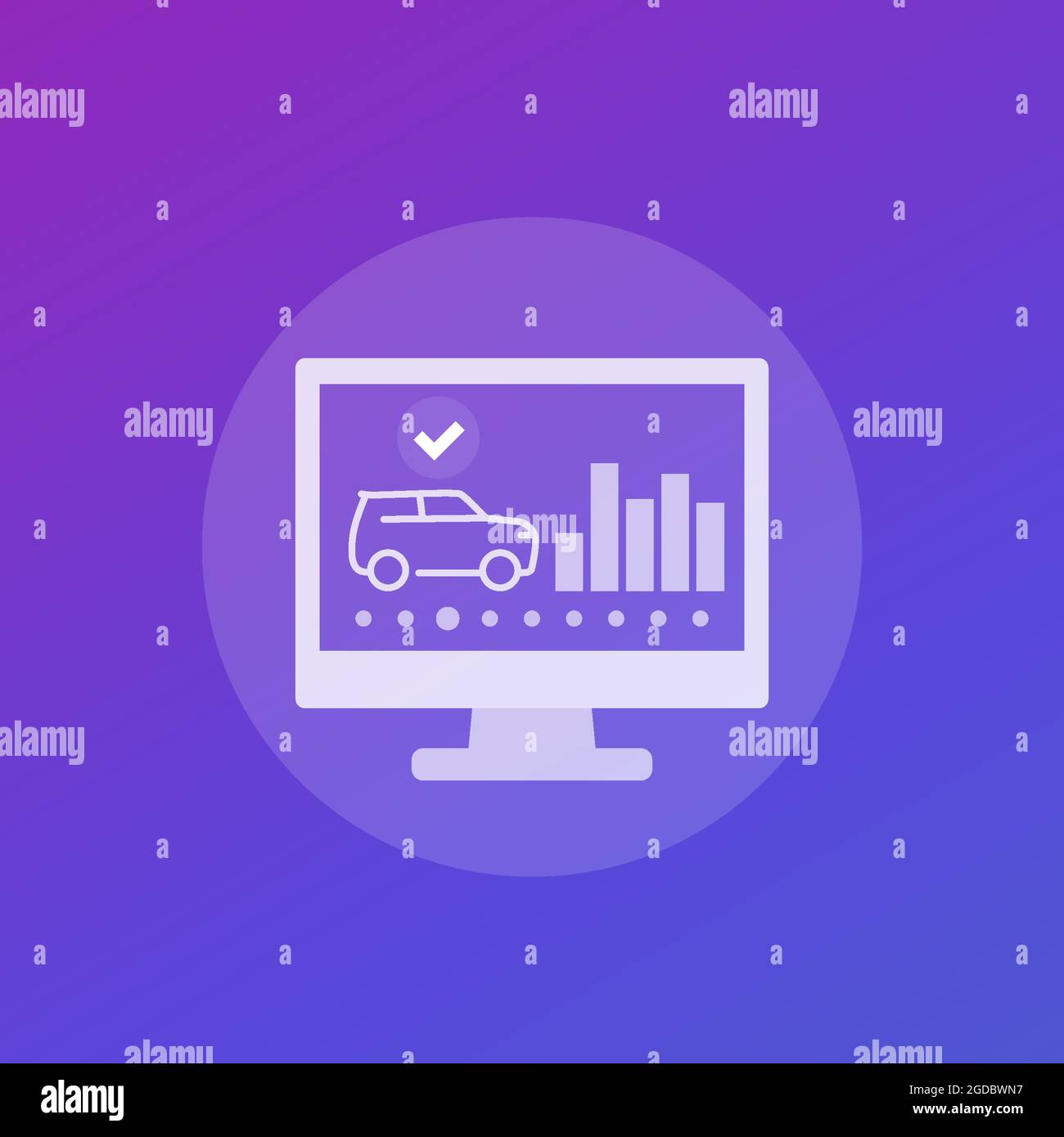 car diagnostics icon, vector art Stock Vector