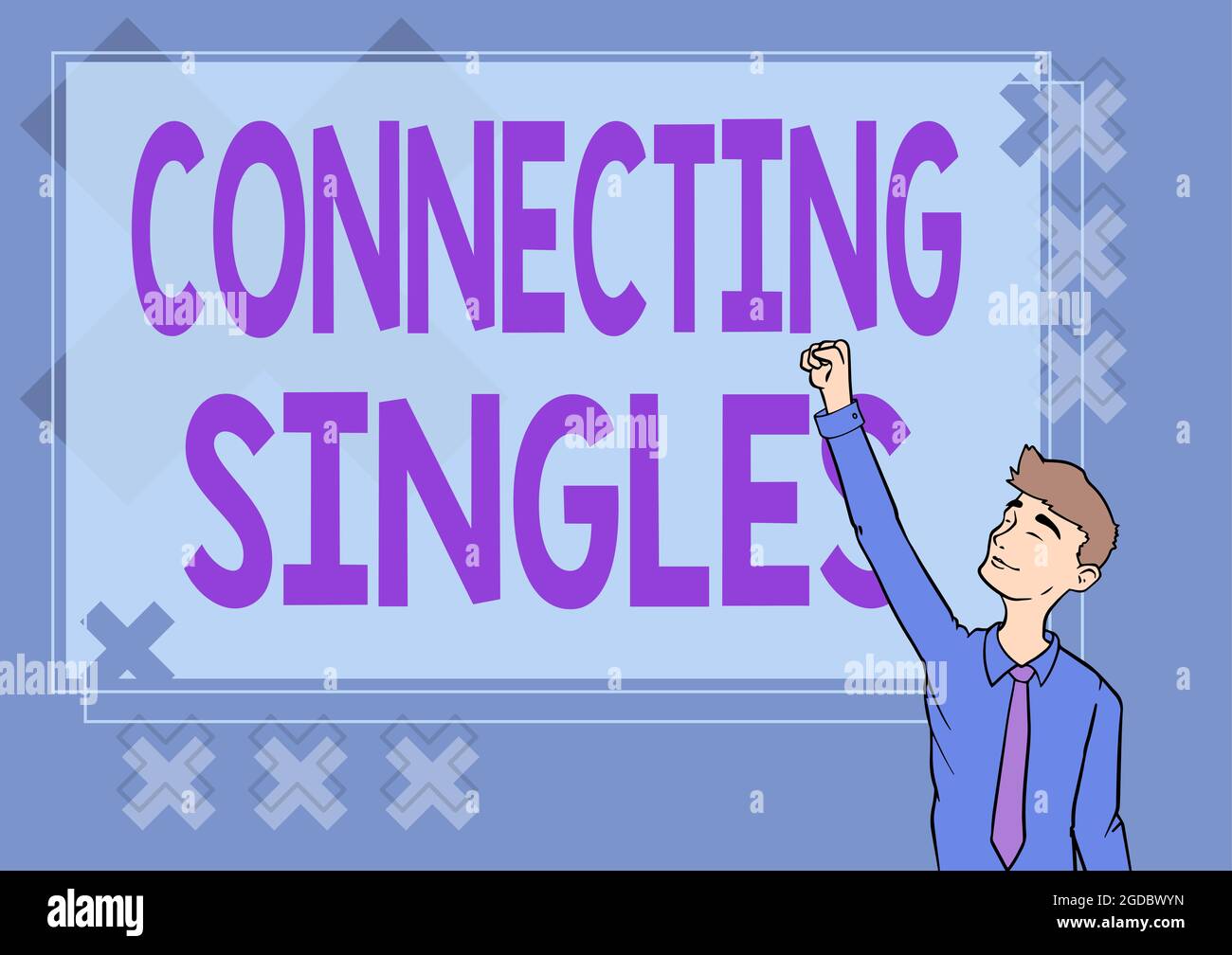 Handwriting text Connecting Singles. Business idea online dating site for  singles with no hidden fees Happy Man Illustration Standing Infront Board  Stock Photo - Alamy