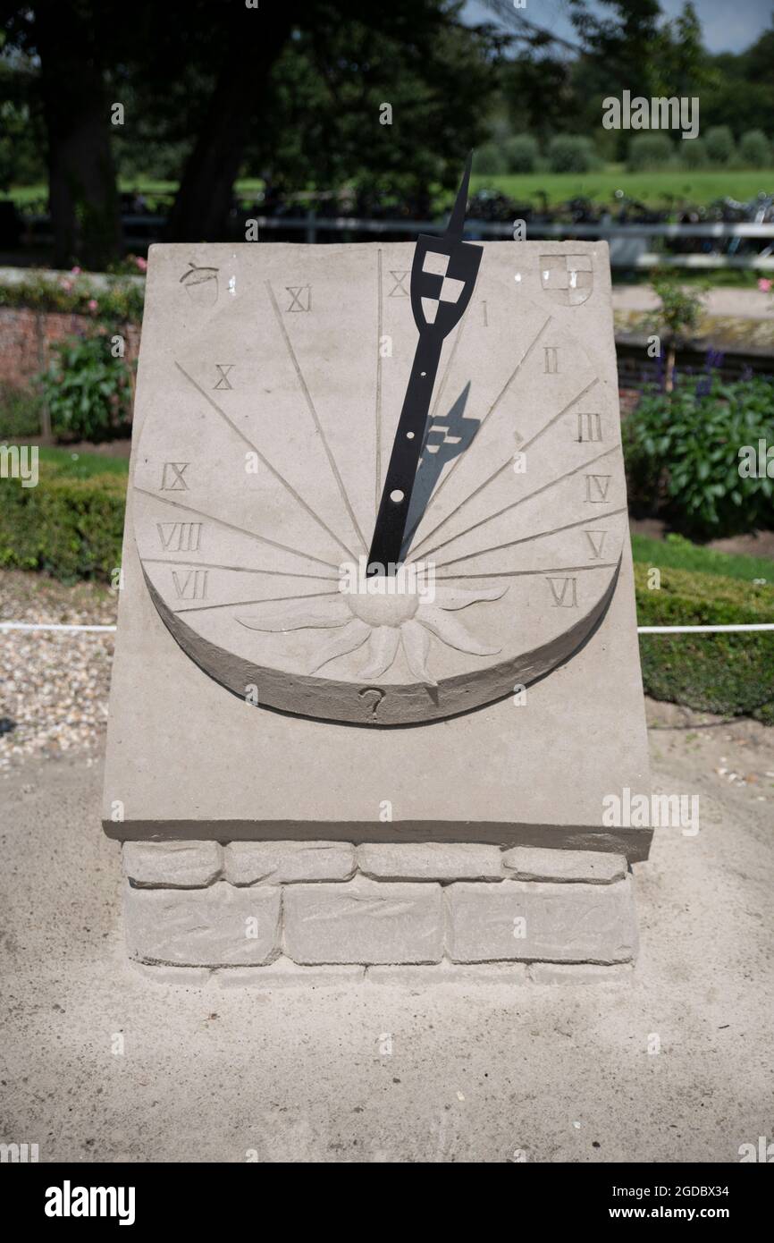 sundial made from sand Stock Photo Alamy