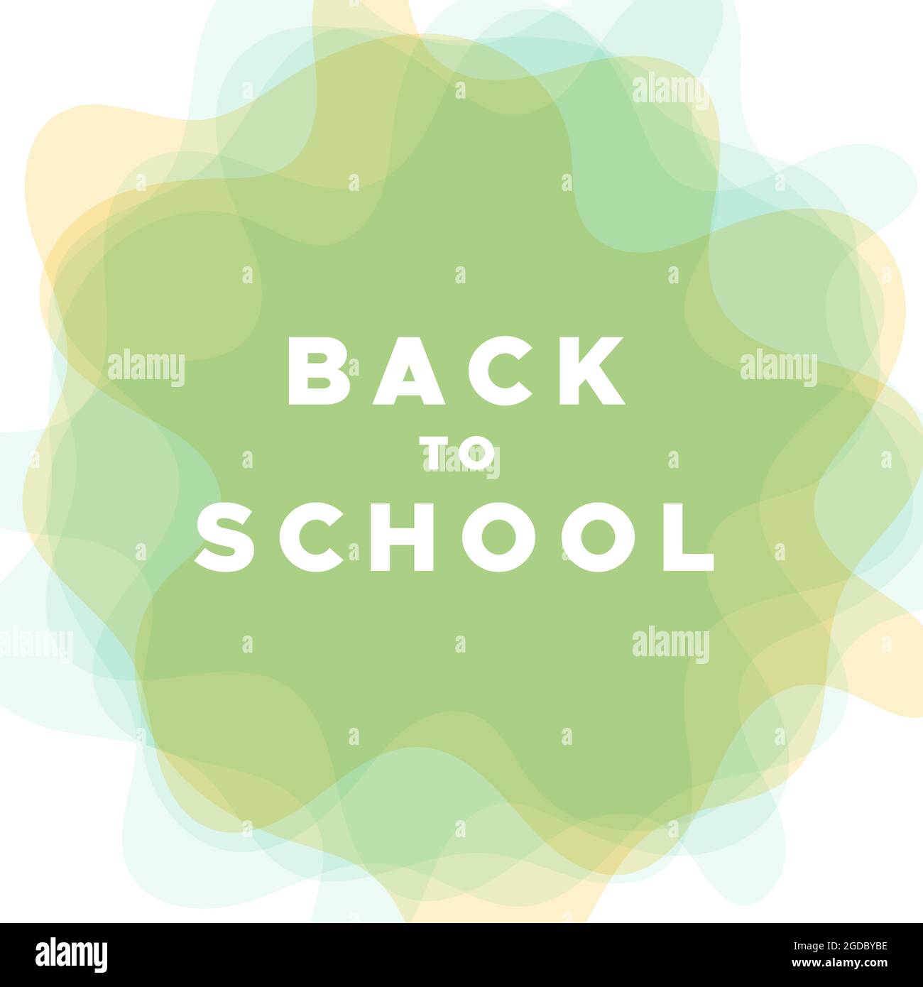 Abstract translucent rounded shapes background. Back to school. Vector illustration, flat design Stock Vector