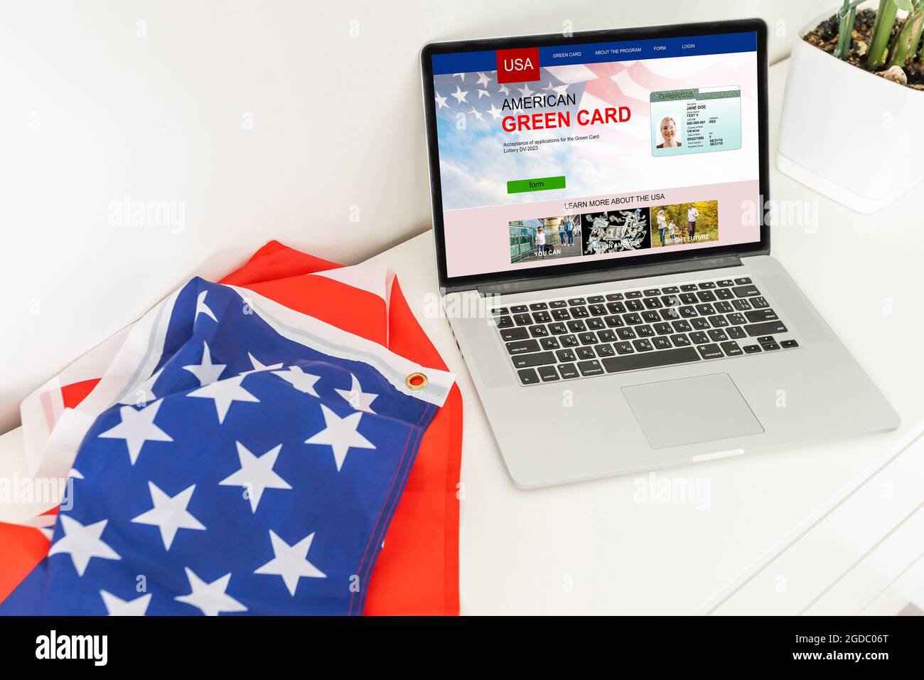 Resident Card Identification Data Information Immigration Concept Stock