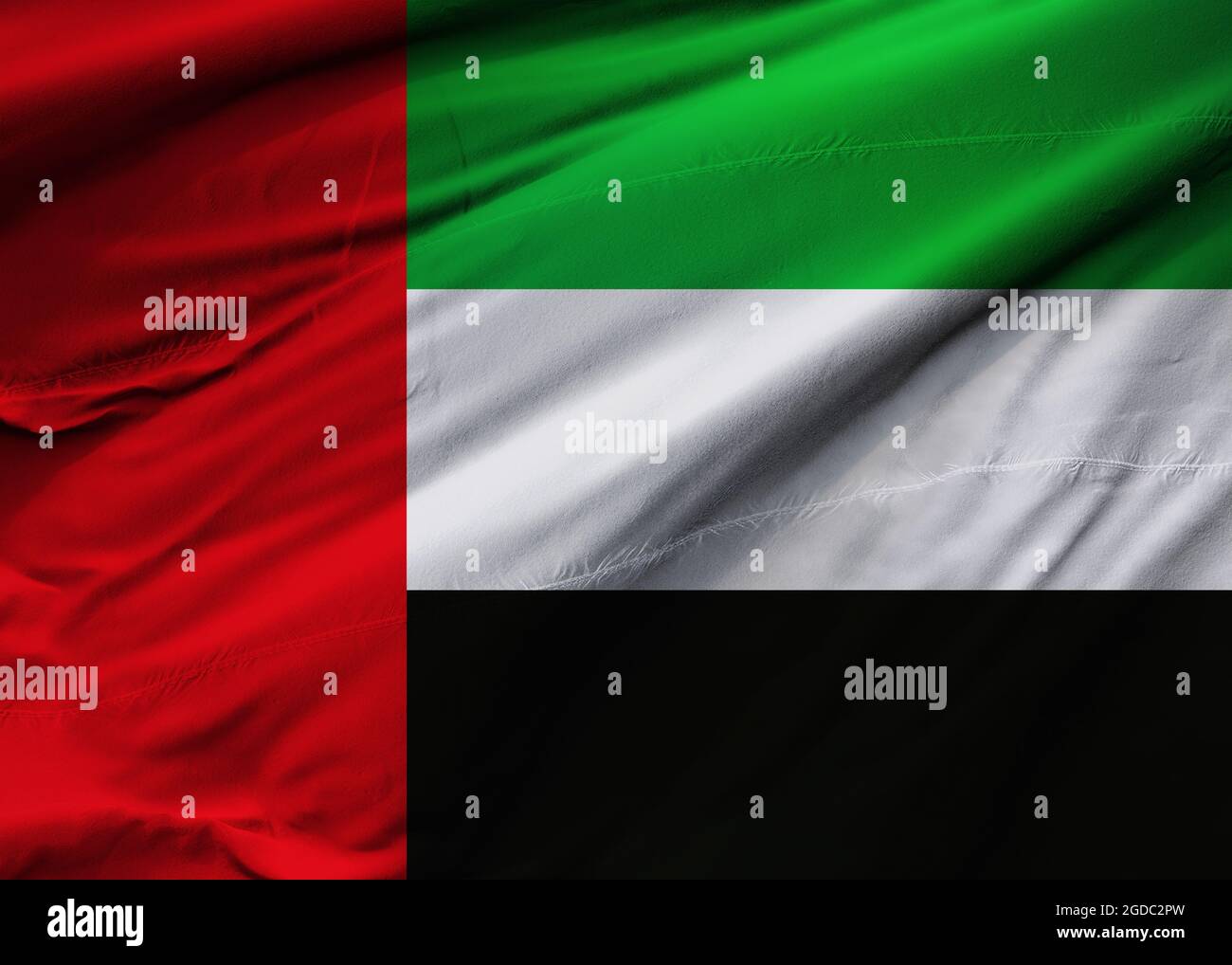 United Arab Emirates Flag Blowing In The Wind Background Texture Abu Dhabi Dubai 3d Illustration 3d Render Stock Photo Alamy