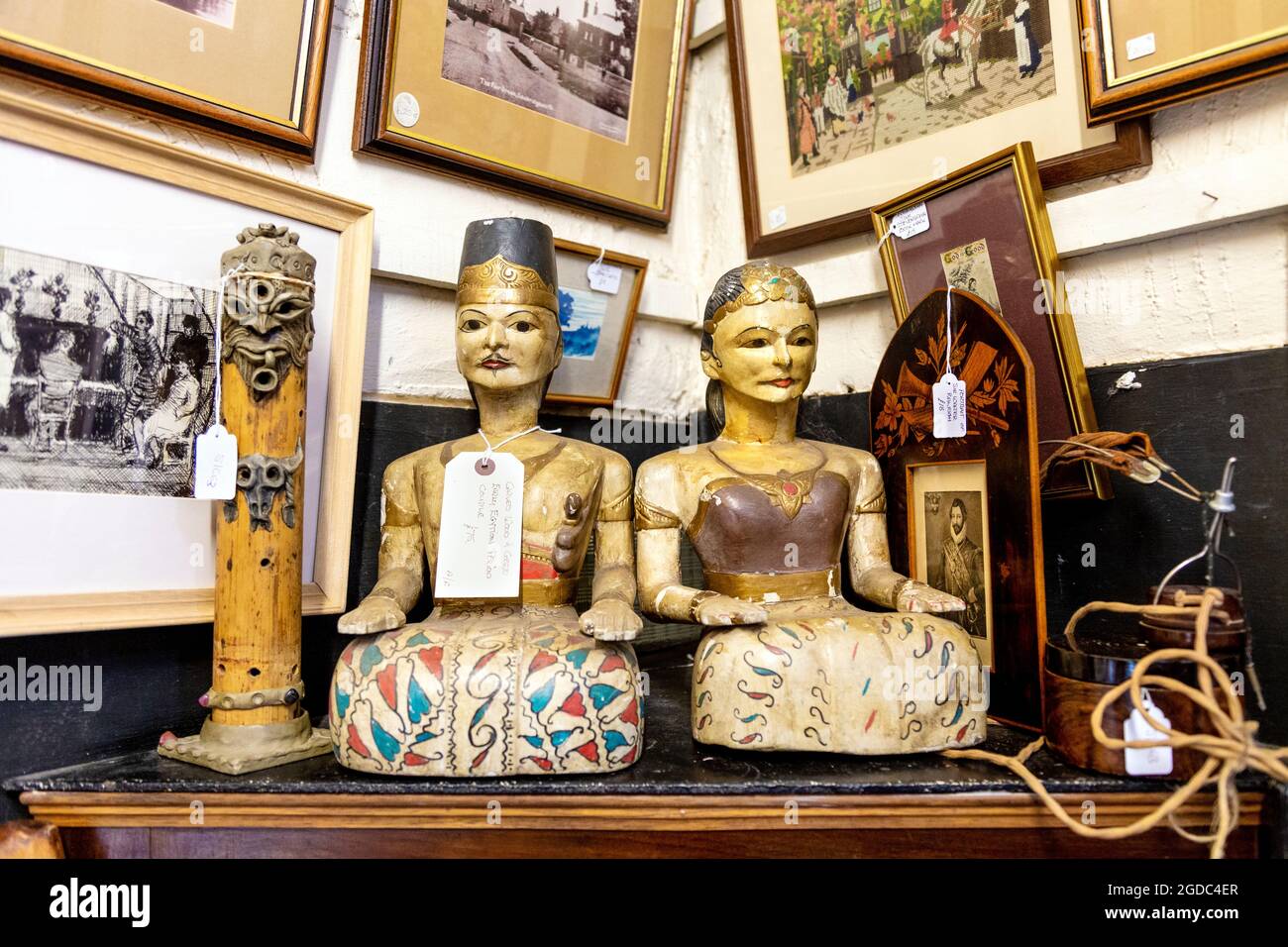 Figurines and frames pictures at Herts & Essex Antiques Centre