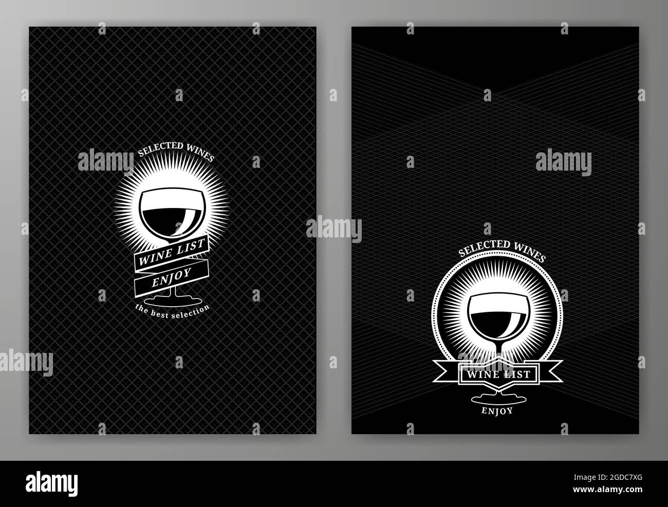 Cover for the wine list Stock Vector